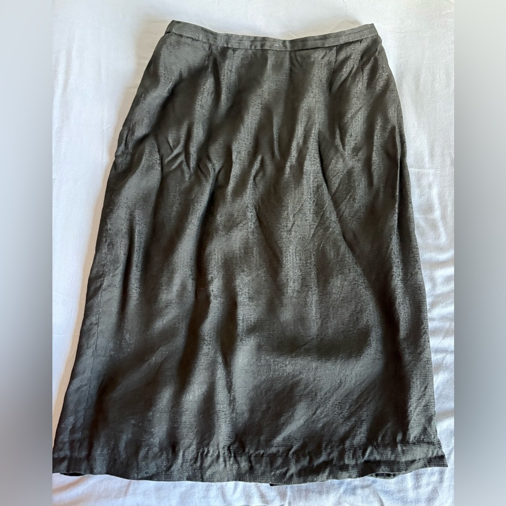 Vintage Adrianna Papell Womens Silk Skirt Size 14 Luxury Textured Whimsigoth